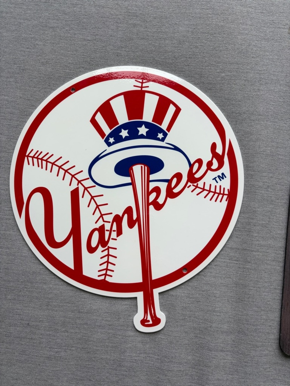 New York Yankees Retro Logo Sign - Red, White & Blue